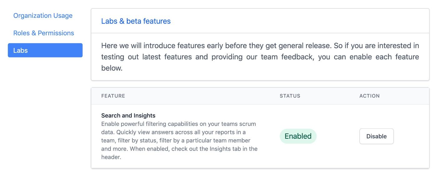 ScrumGenius May Product Updates - Labs