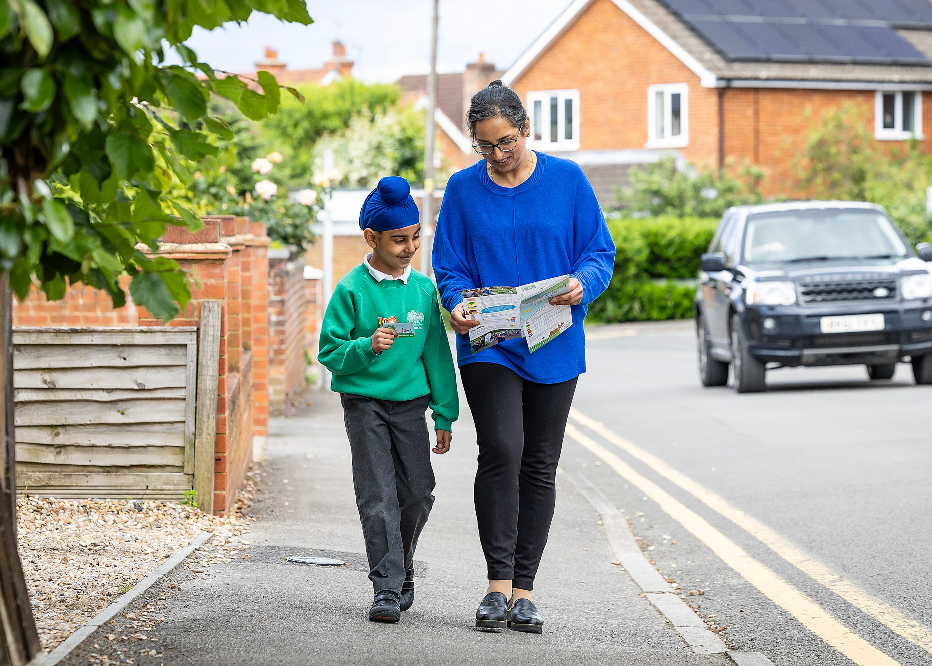 Mother and son playing Beat the Street