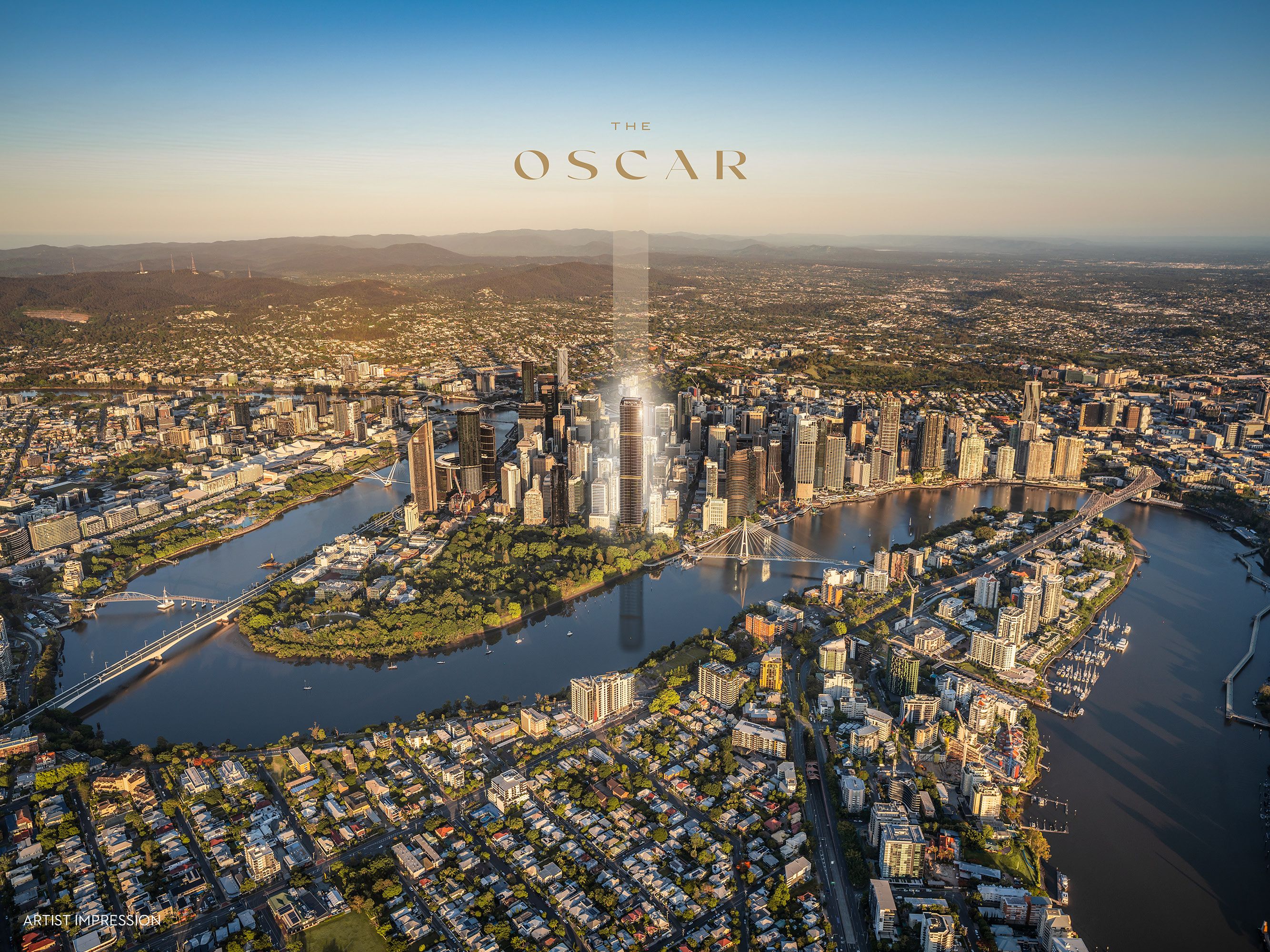 The Oscar River and Botanical Gardens Aerial View