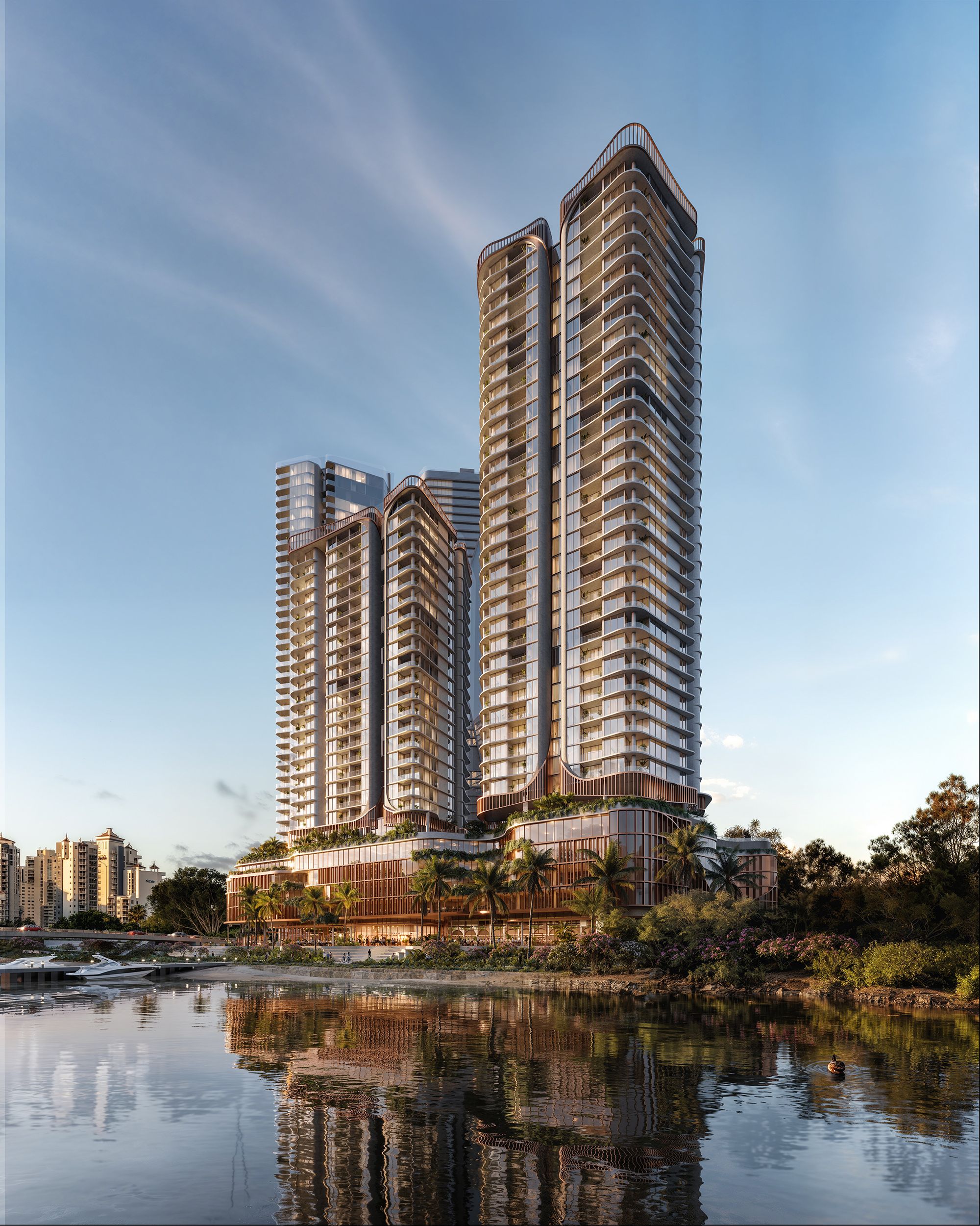 Ground plane entry plaza and Taste at The Landmark dining precinct