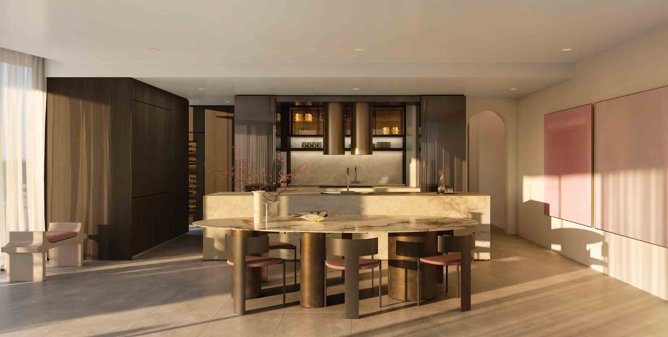 Greenmount Residences - Custom Italian Kitchen with Blum Revego System & Gaggenau Appliances