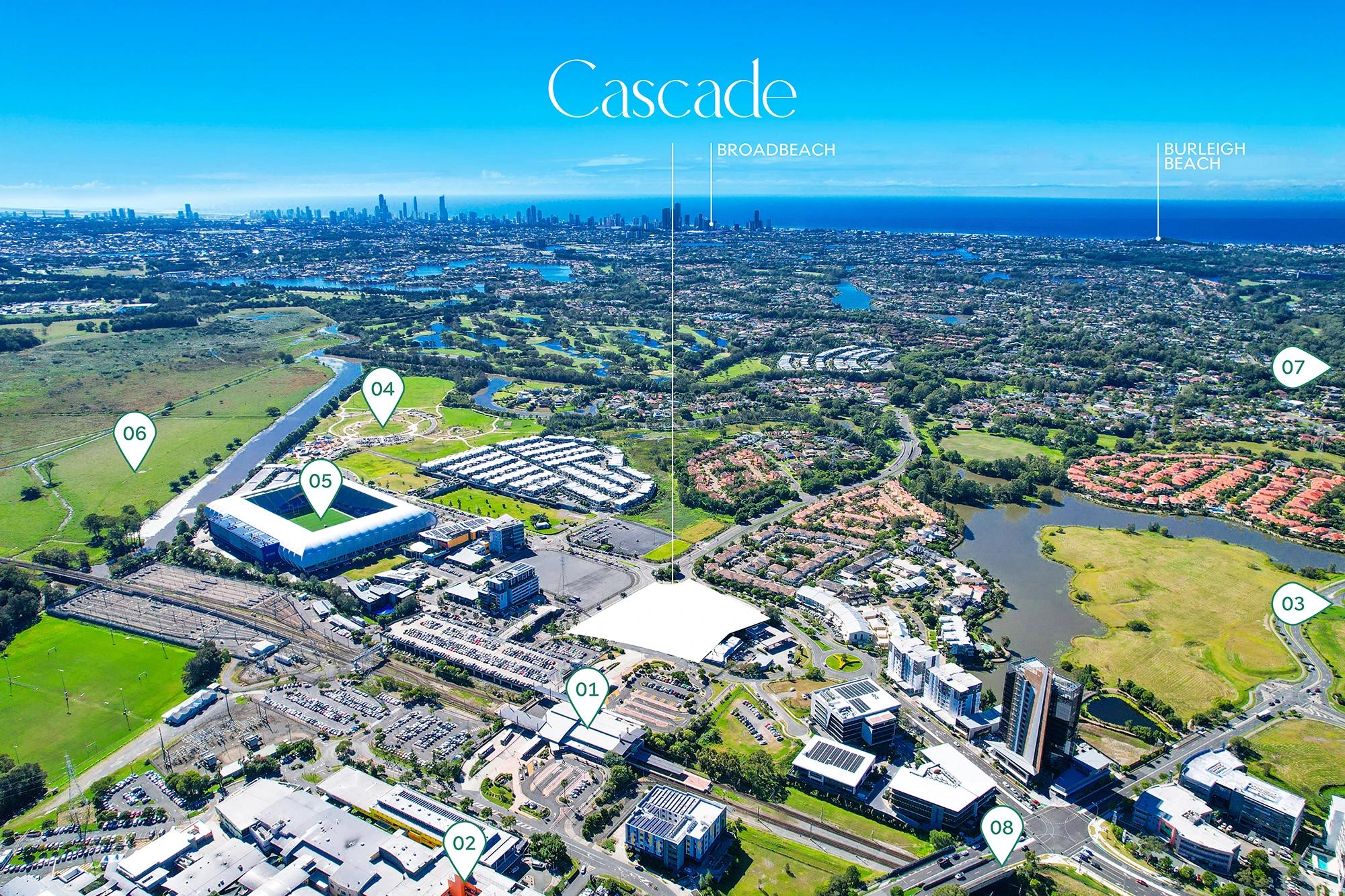 Cascade Robina aerial view