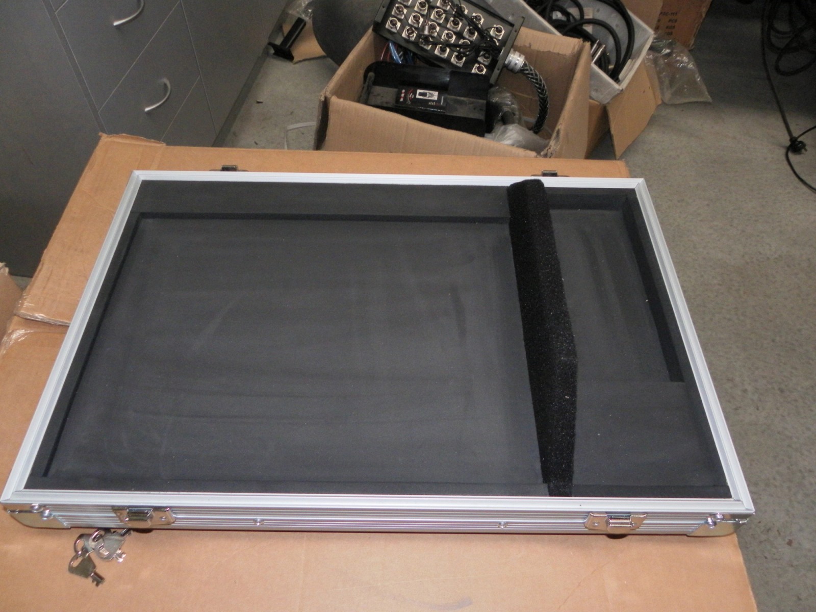 Small Synth Custom Road Case With Raised Divider