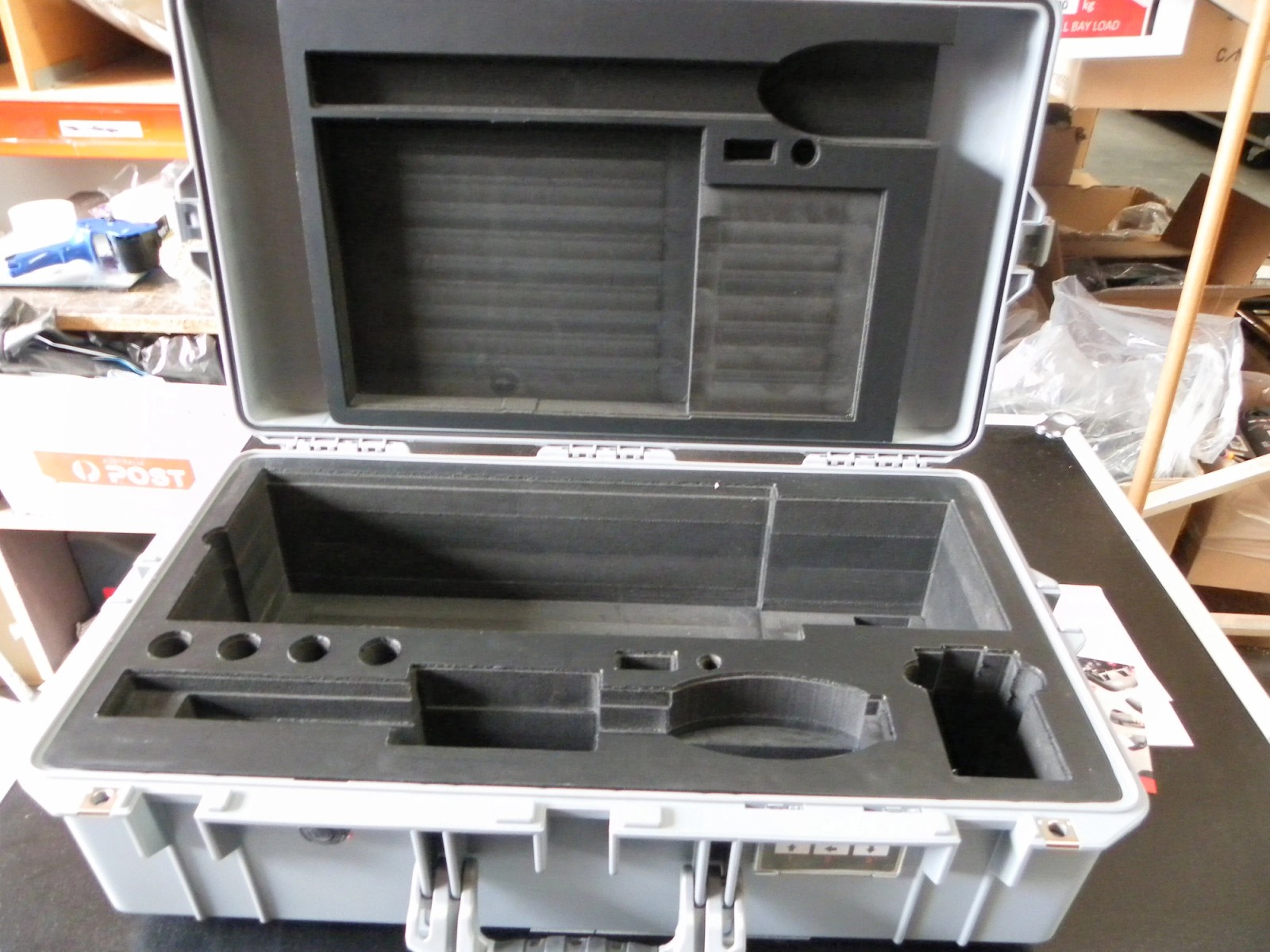 Custom Foam Insert in Base And Lid For Silver Pelican 1605