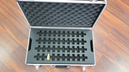 Sales Display Briefcase With Custom Foam Insert and Screen Printing