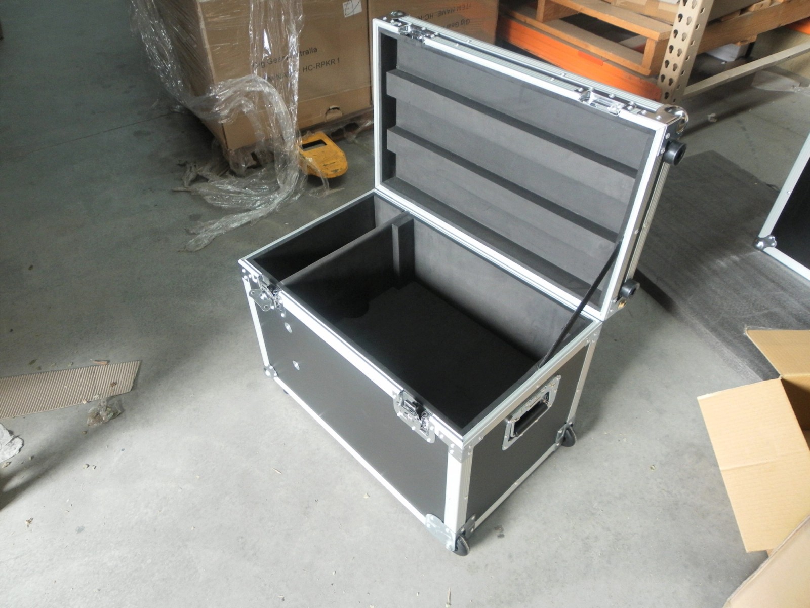 Custom Roller Packer Case With Foam Inserts and Removable Divider