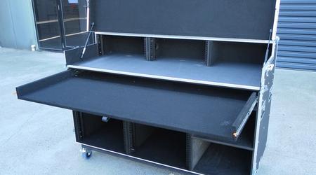 Video Workstation Road Case With Equipment Racking