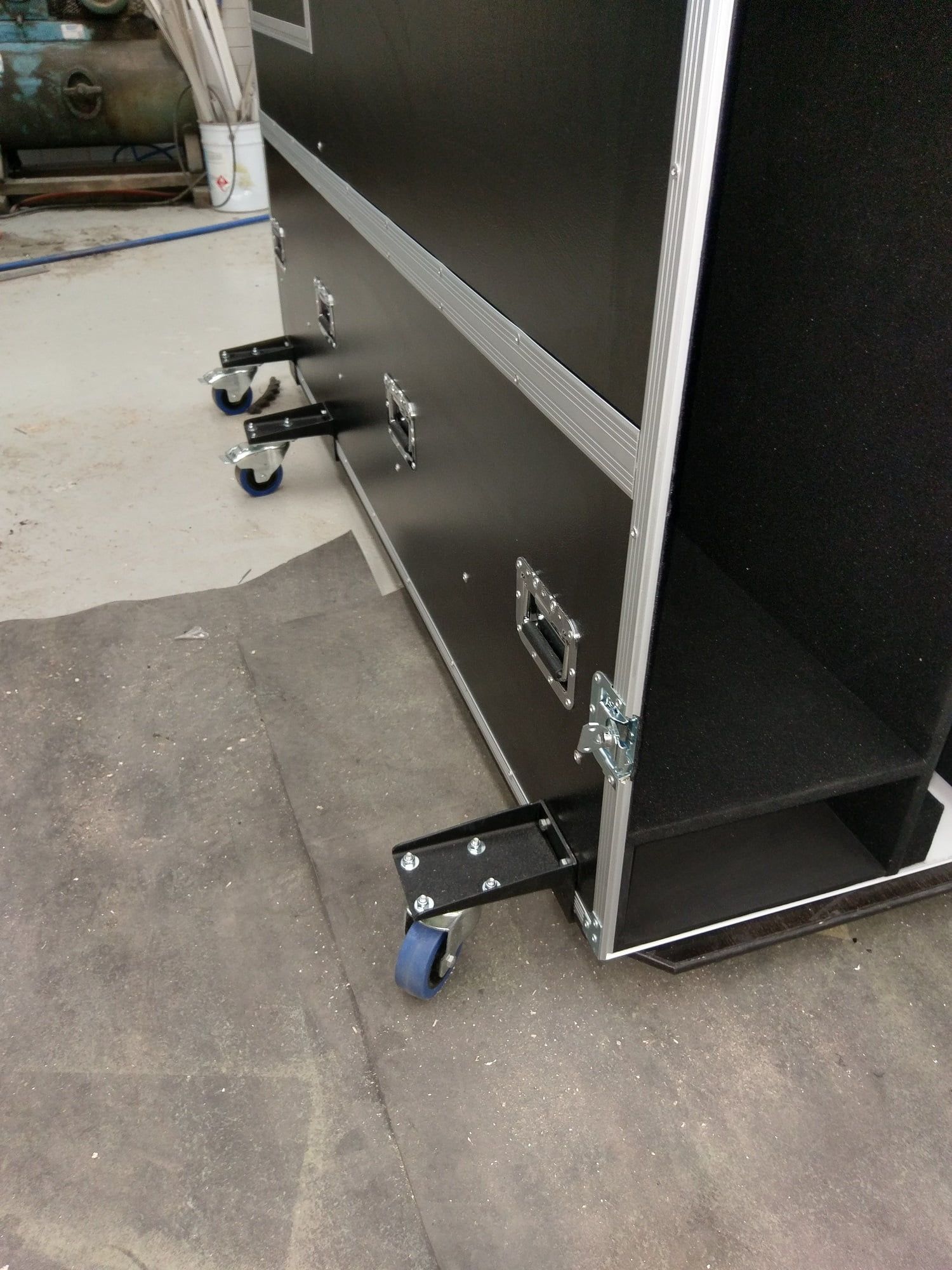 Large Tall Road Case With Extended Castors And Dividers (view 7 of 7)