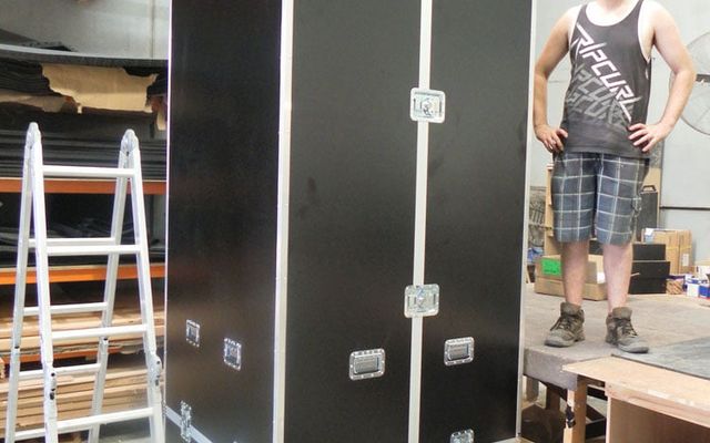 Large Custom Road Case With Split Lid For Chandelier