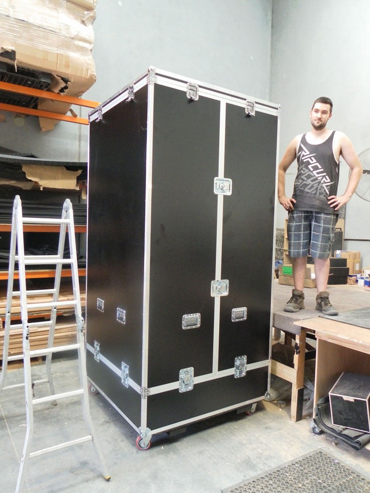 Large Custom Road Case With Split Lid For Chandelier