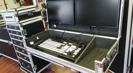 Custom Mixer Road Case With Mounted Screens