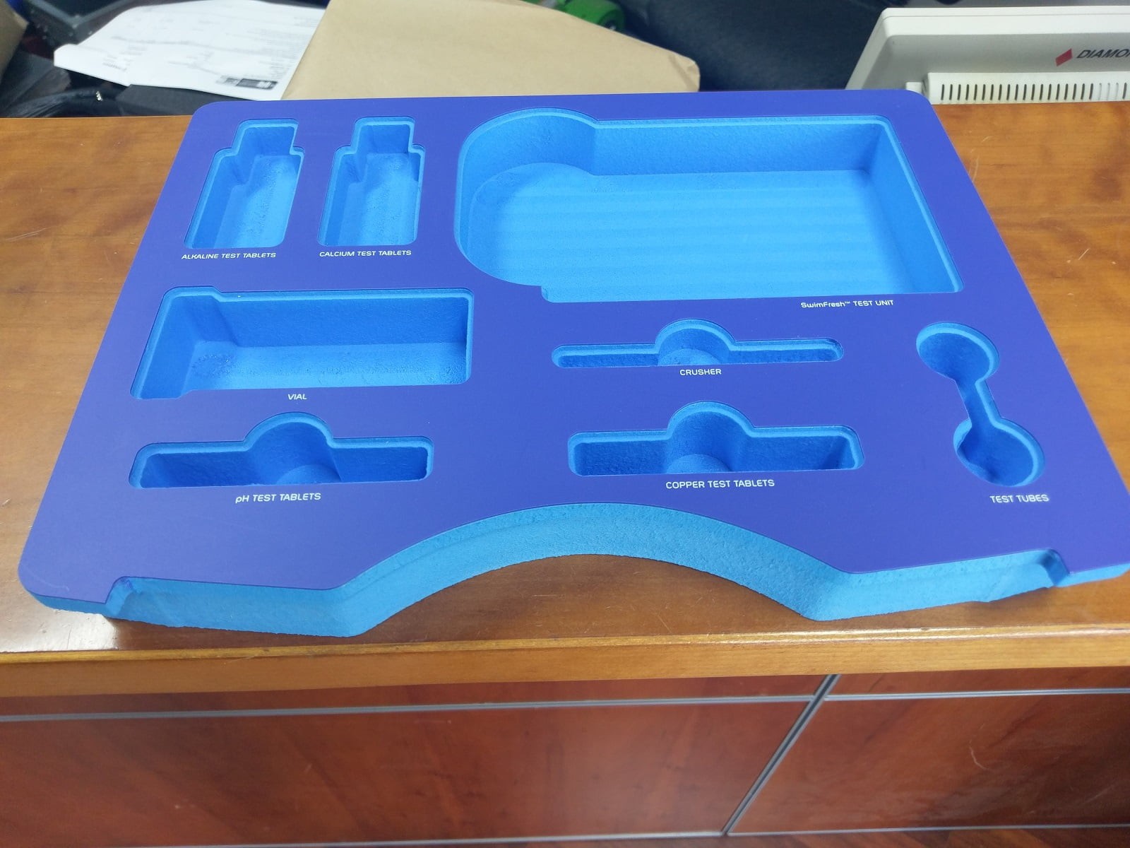 Coloured Custom Cut Foam And Polypropylene Top And Screen Printing For Testing Equipment