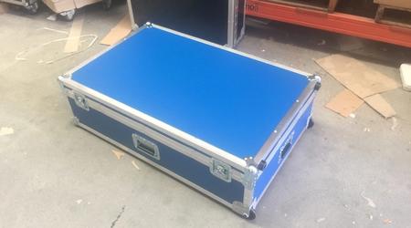 Blue Custom Flite Panel Road Case Roller Packer