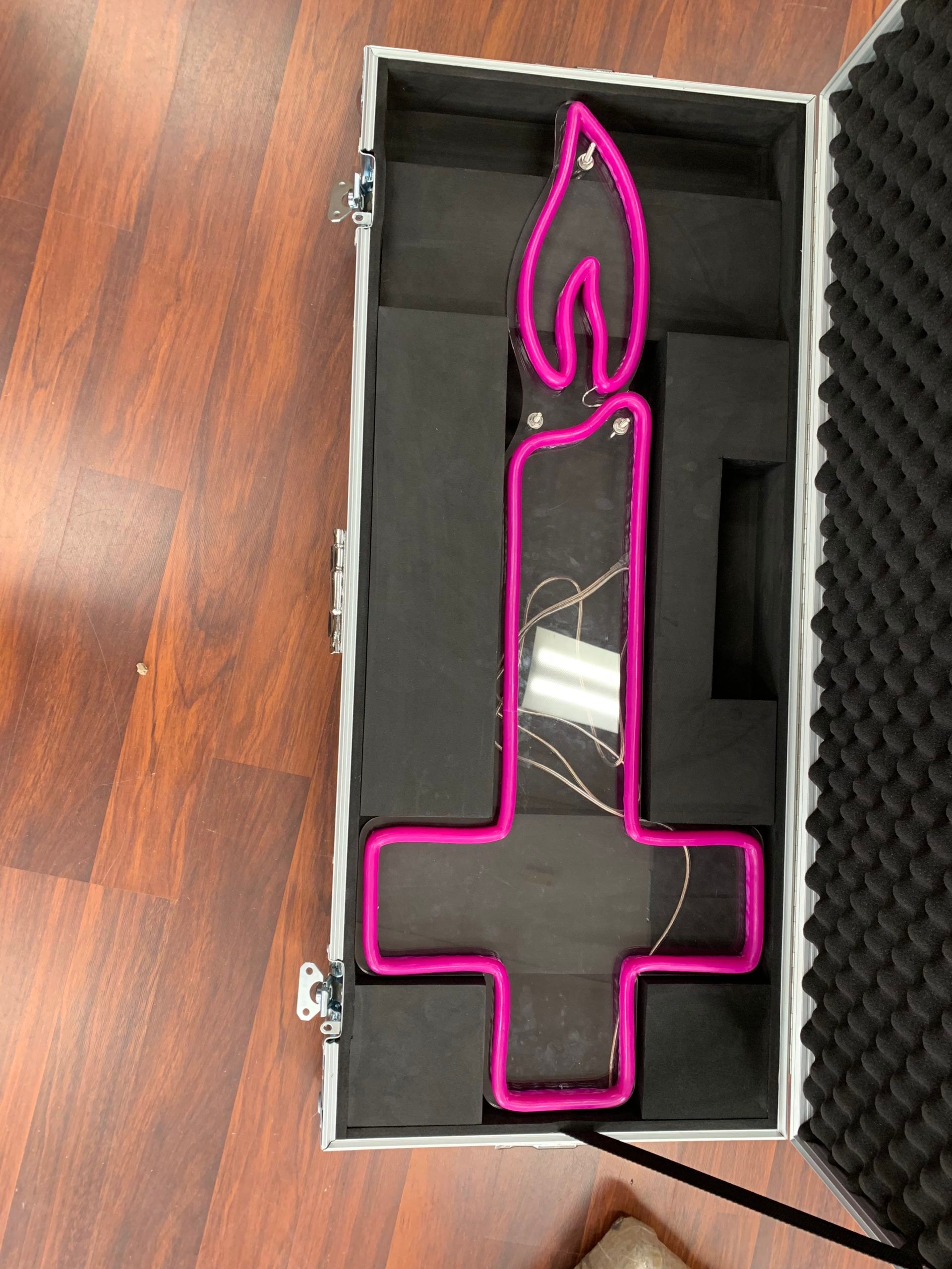 Briefcase Style Road Case For Neon Light With Custom Foam Insert (view 3 of 3)