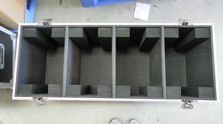 Custom Made Top Loading Packer Road Case To Suit 4 Moving Head Lights