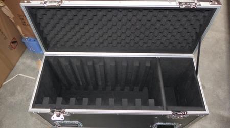 Custom Made Road Case With Laptop Dividers And Accessories Compartment