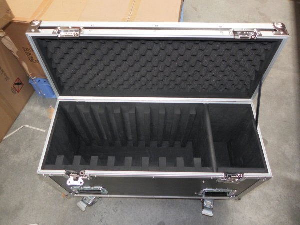 Custom Made Road Case With Laptop Dividers And Accessories Compartment