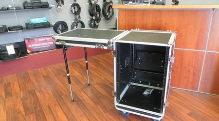Custom Workstation Road Case With Tressle and Rack Strip