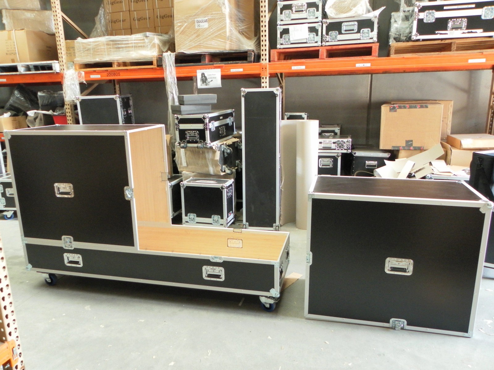 Blank Screen Road Case Before Screen Lift Goes In