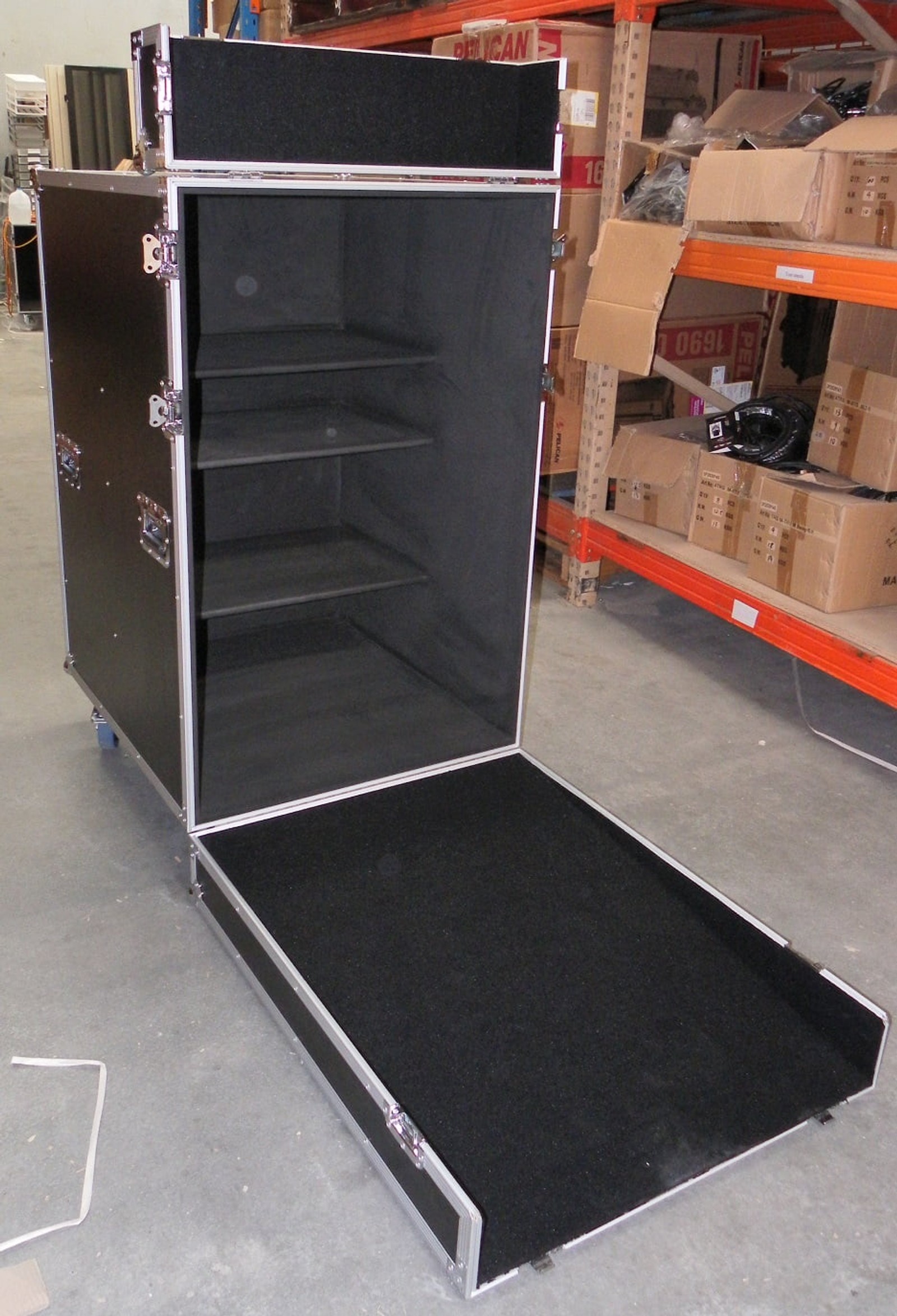 Large Front Loading Packer Case with Internal Shelving