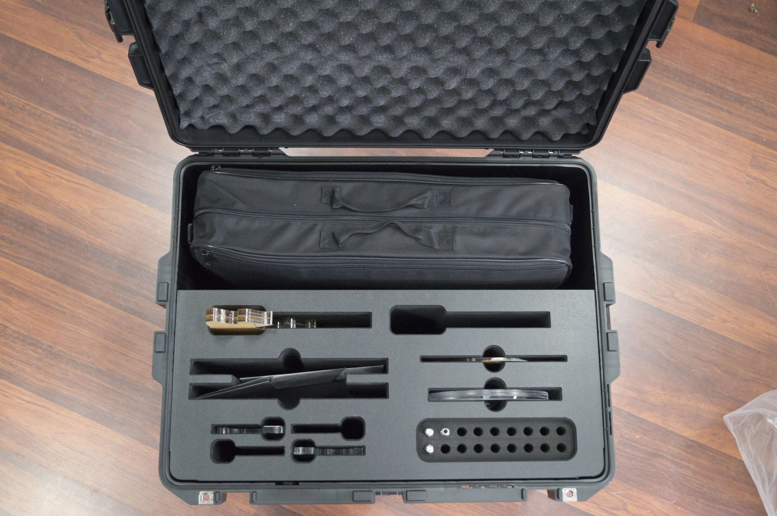 Custom Foam Insert For Pelican 1637 With Shelf & Accessories Pocket