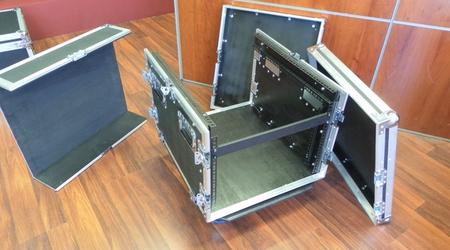 Custom 8ru Mixer Rack Case With Removable Castor Board