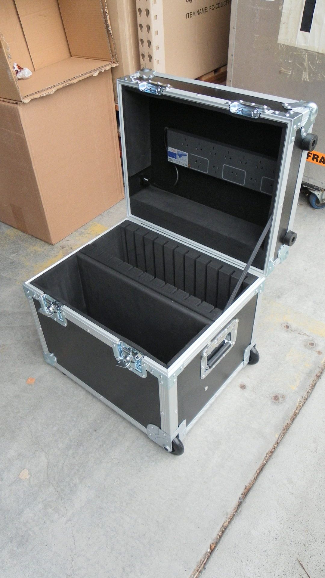 Custom Made Multi iPad Road Case With Wheels and Handles (view 6 of 10)