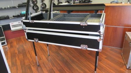 Custom Mixer Workstation Road Case With Adjustable Slanted Rack Strip