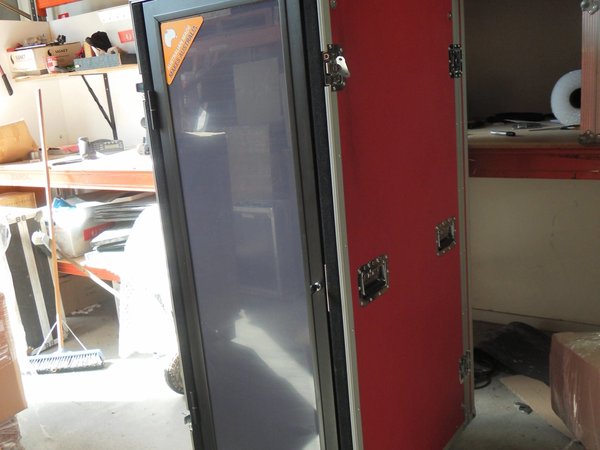 32u Custom Server Rack Case Made From Red Laminated Plywood