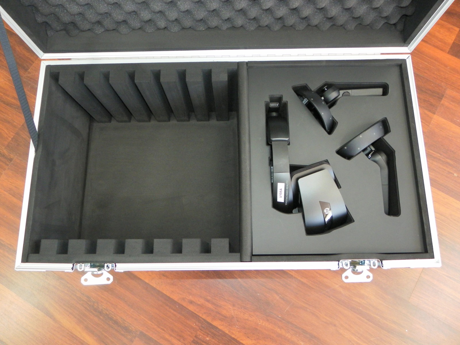 HP Windows Mixed Reality VR Set Custom Foam Insert In Roller Packer