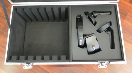 HP Windows Mixed Reality VR Set Custom Foam Insert In Roller Packer