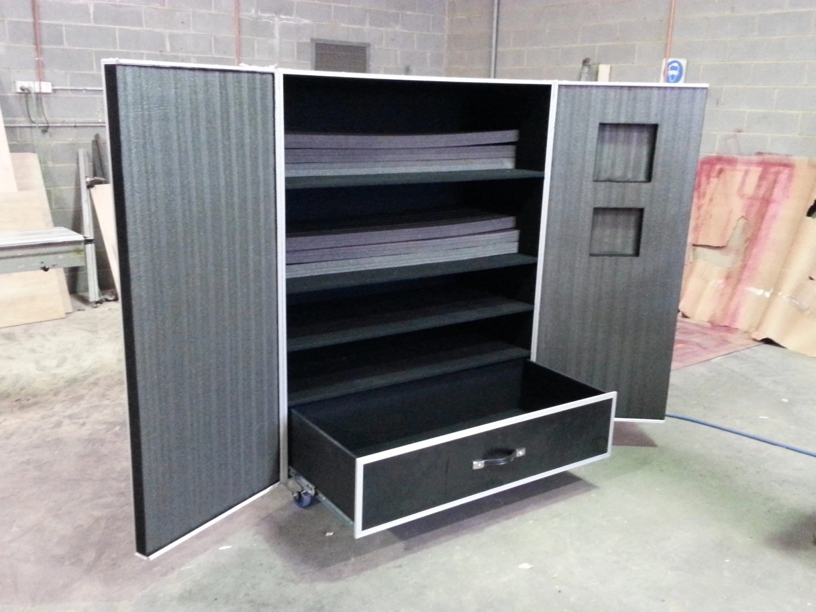 Custom Road Case With Shelves and Printed Graphic Vinyl