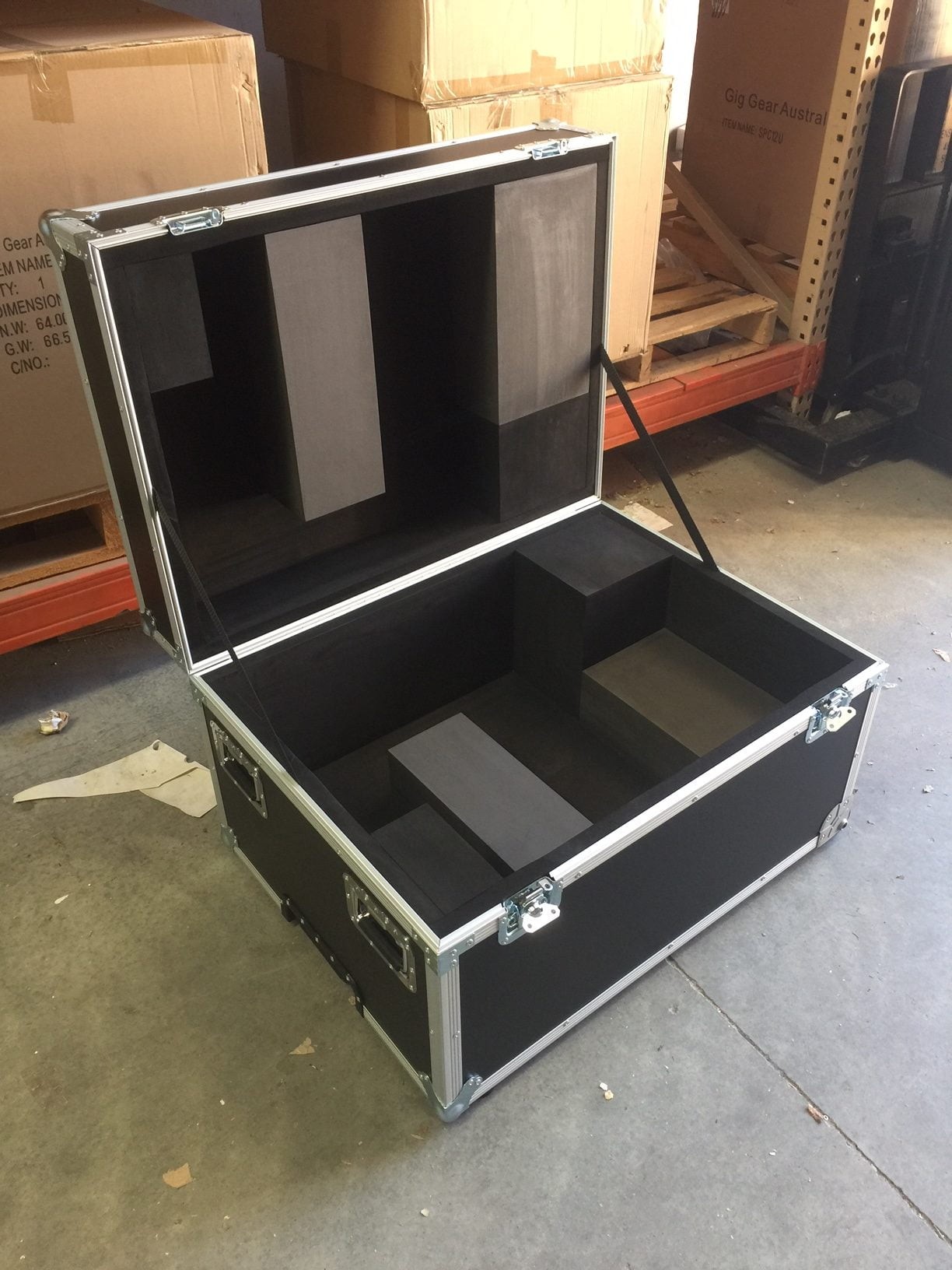 Custom Road Case For French Horn With Hinged Lid