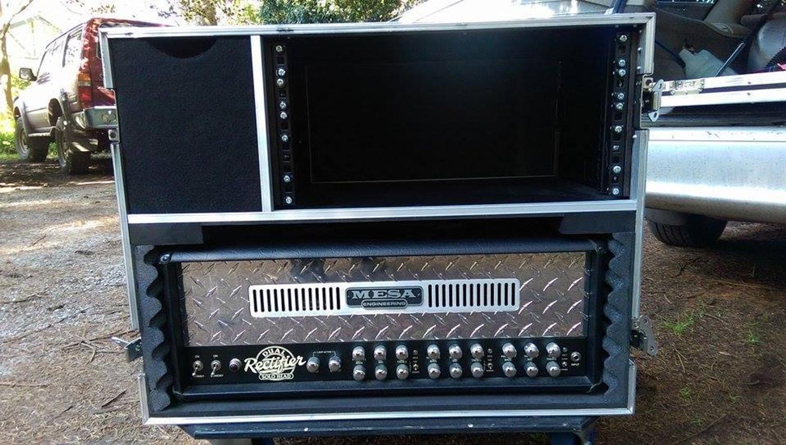 Custom Road Case For Dual Rectifier Guitar Amp Head And Rack Spacing