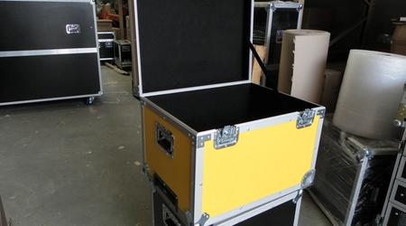 Yellow Custom Road Case Roller Packer With Hinged Lid