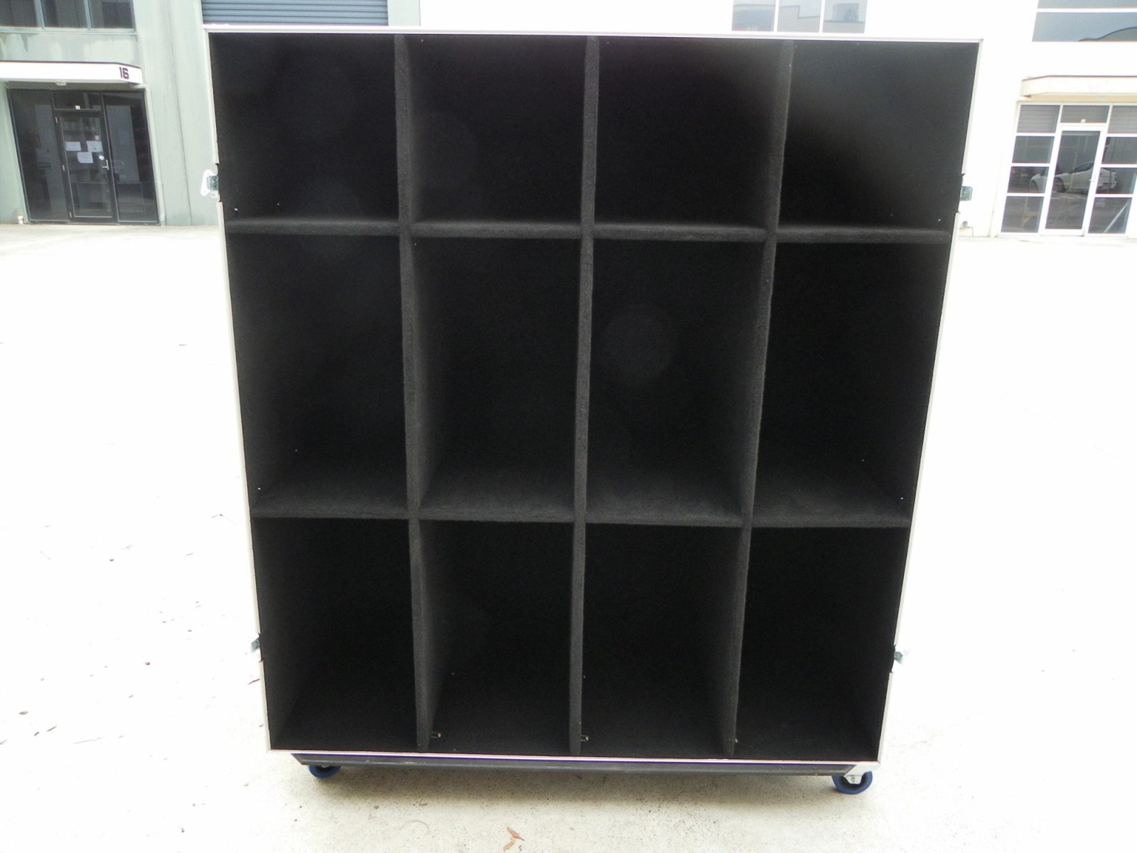 Side Loading Wardrobe Road Case On Base Castors