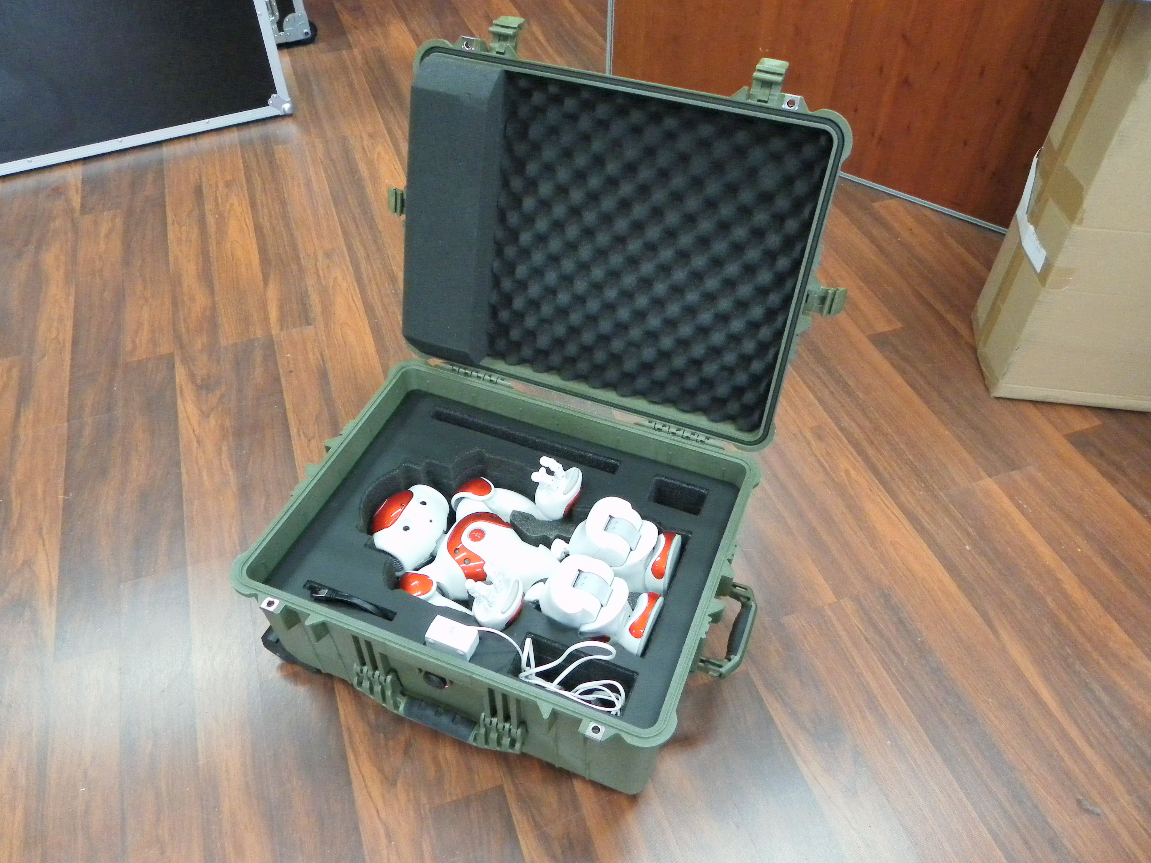 Olive Drab Green Pelican Case With Custom Foam Insert For Medical Robot (view 5 of 5)