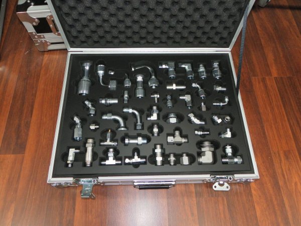 Custom Foam Insert For Sales Display Case For Tapware In Heavy Duty Briefcase
