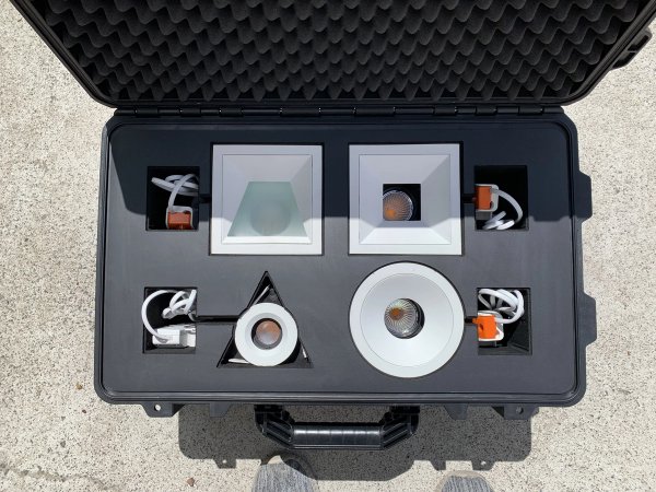 Custom CNC Inserts For Pelican Case To Suit Lighting Equipment