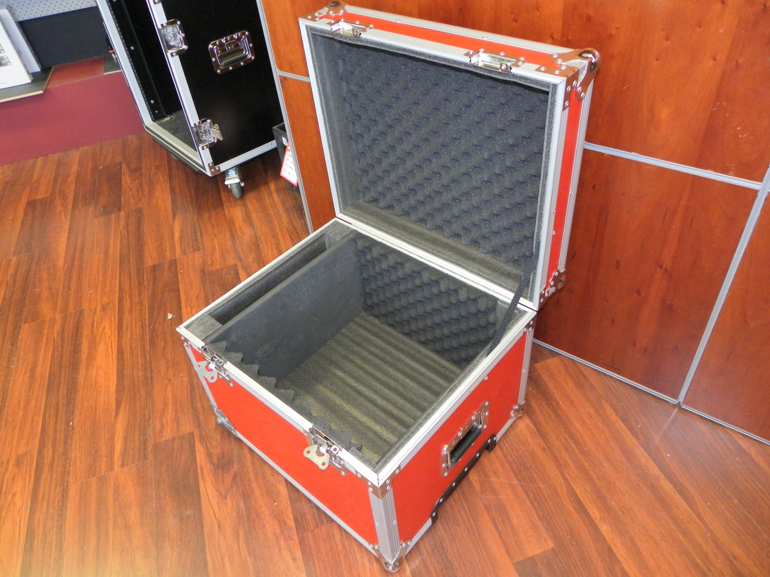 Custom Roller Packer Case With Red Laminate and Accessories Compartment (view 6 of 10)