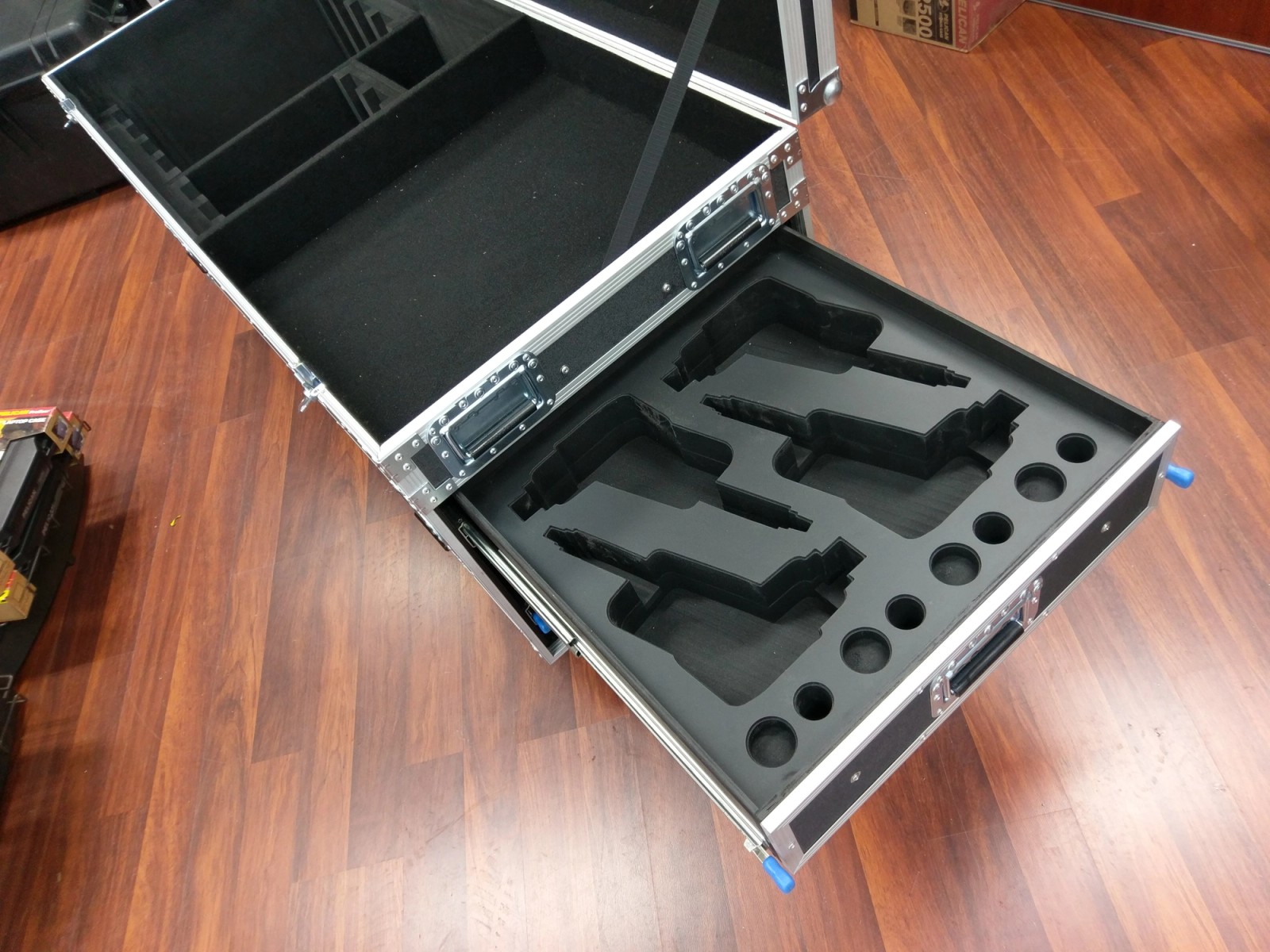 Custom Road Case Packer With Custom Drawer Inserts & Pelican Case With Custom Foam Inserts