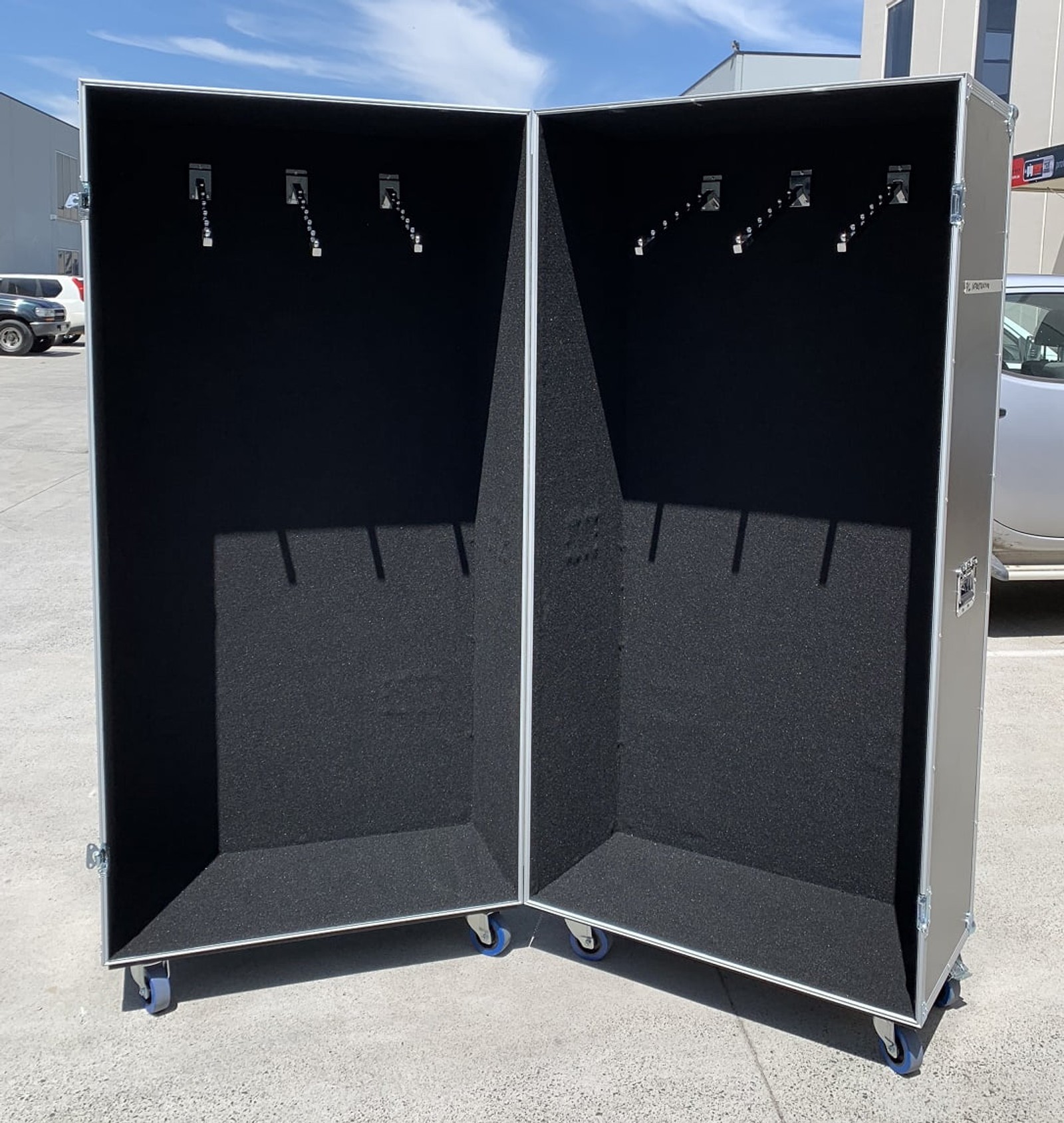 Large Helmet and Suit Road Case / Wardrobe / 50 50 Split Road Case