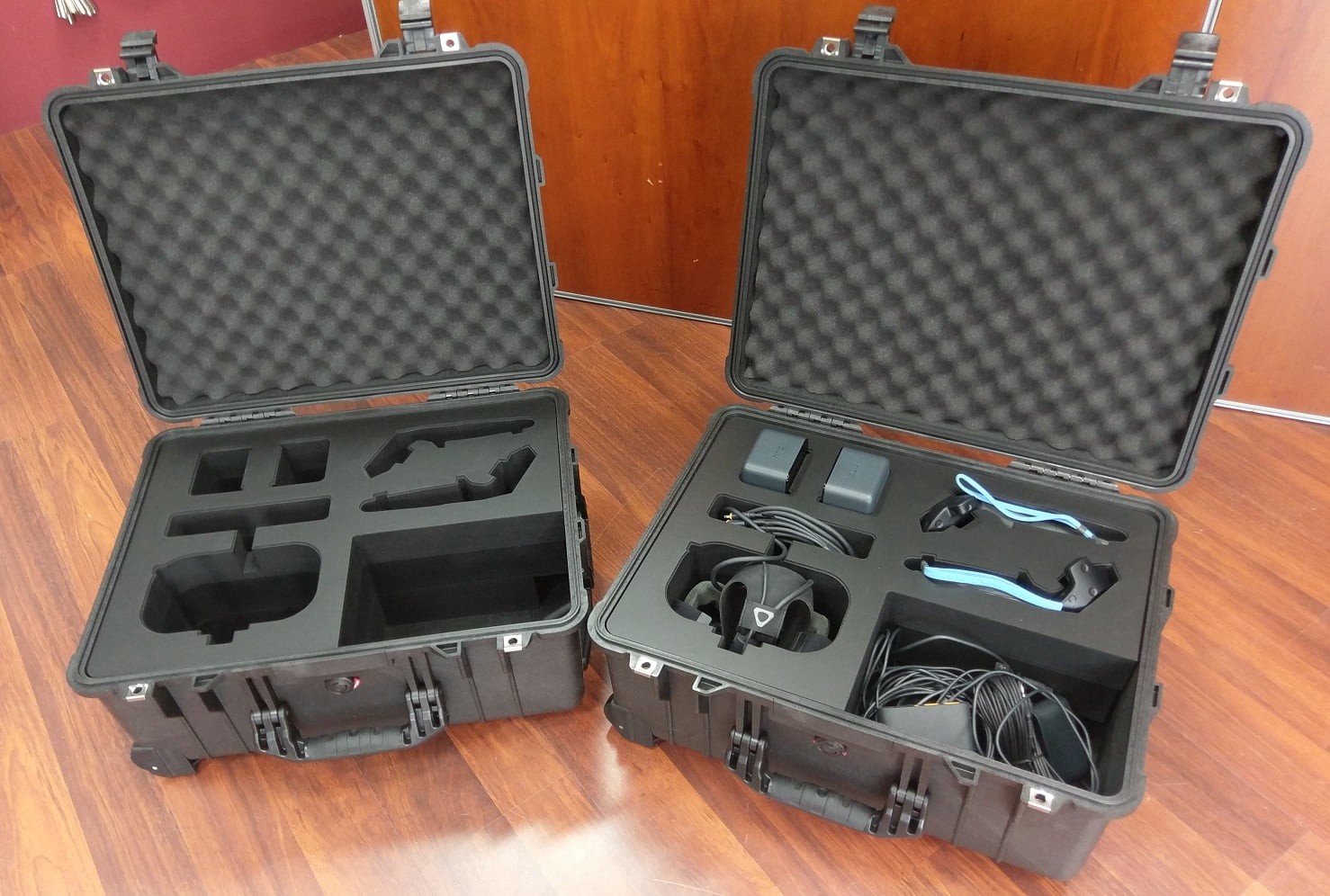 Custom Foam Insert For Pelican Case With HTC Vive VR Headset Kit