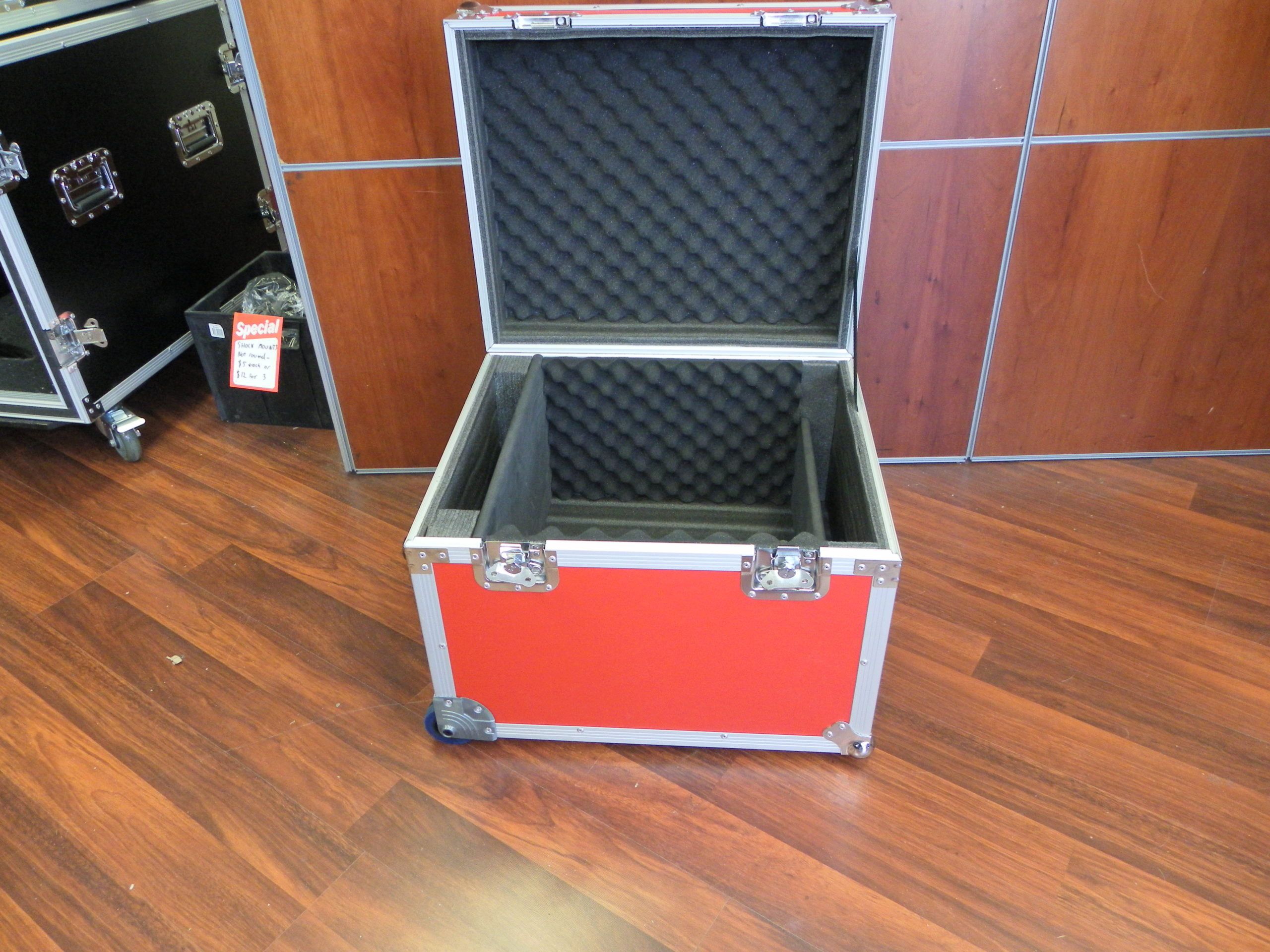 Custom Roller Packer Case With Red Laminate and Accessories Compartment (view 3 of 10)