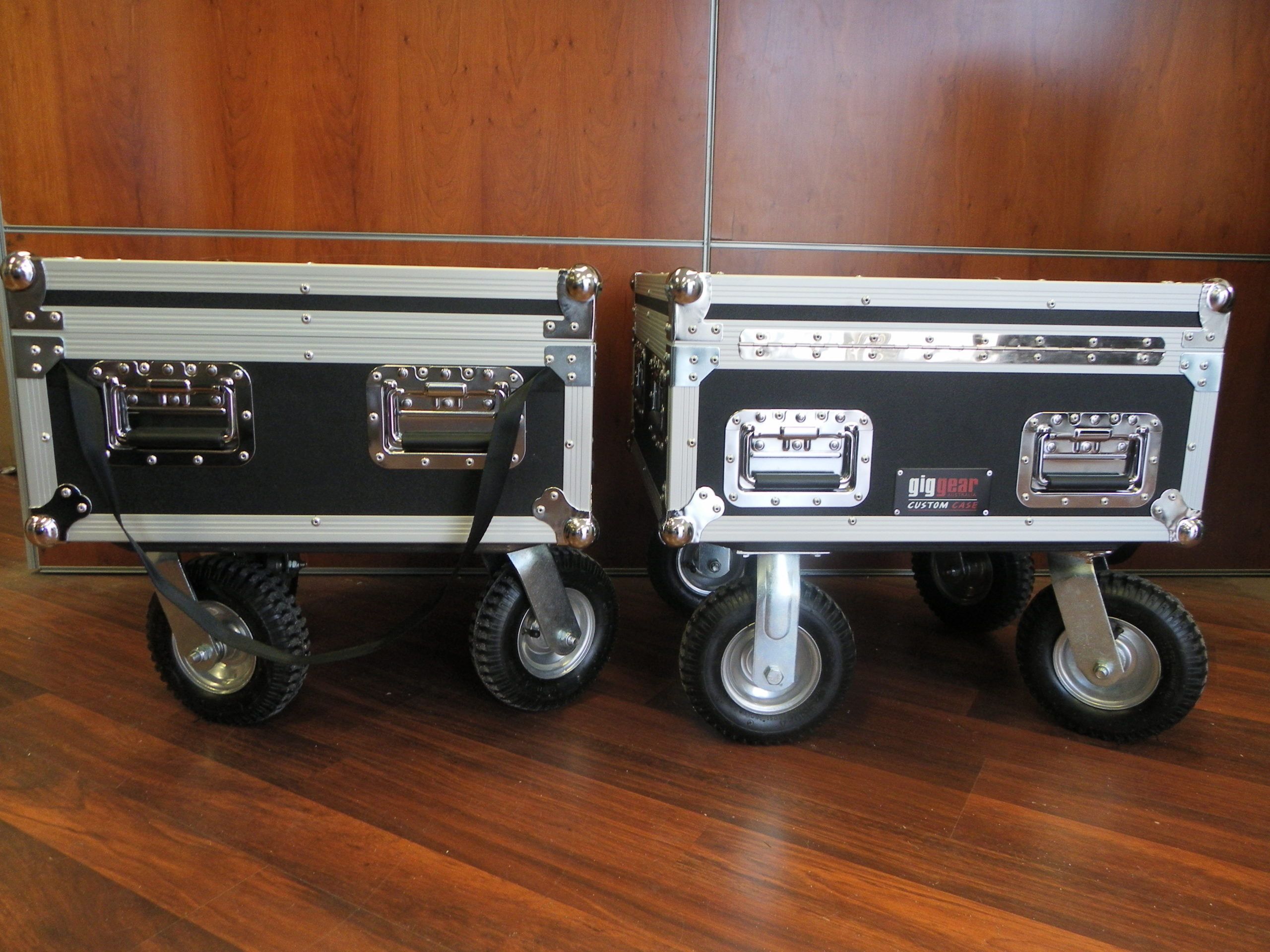 Small Custom Road Cases With Pneumatic Castors (view 2 of 4)