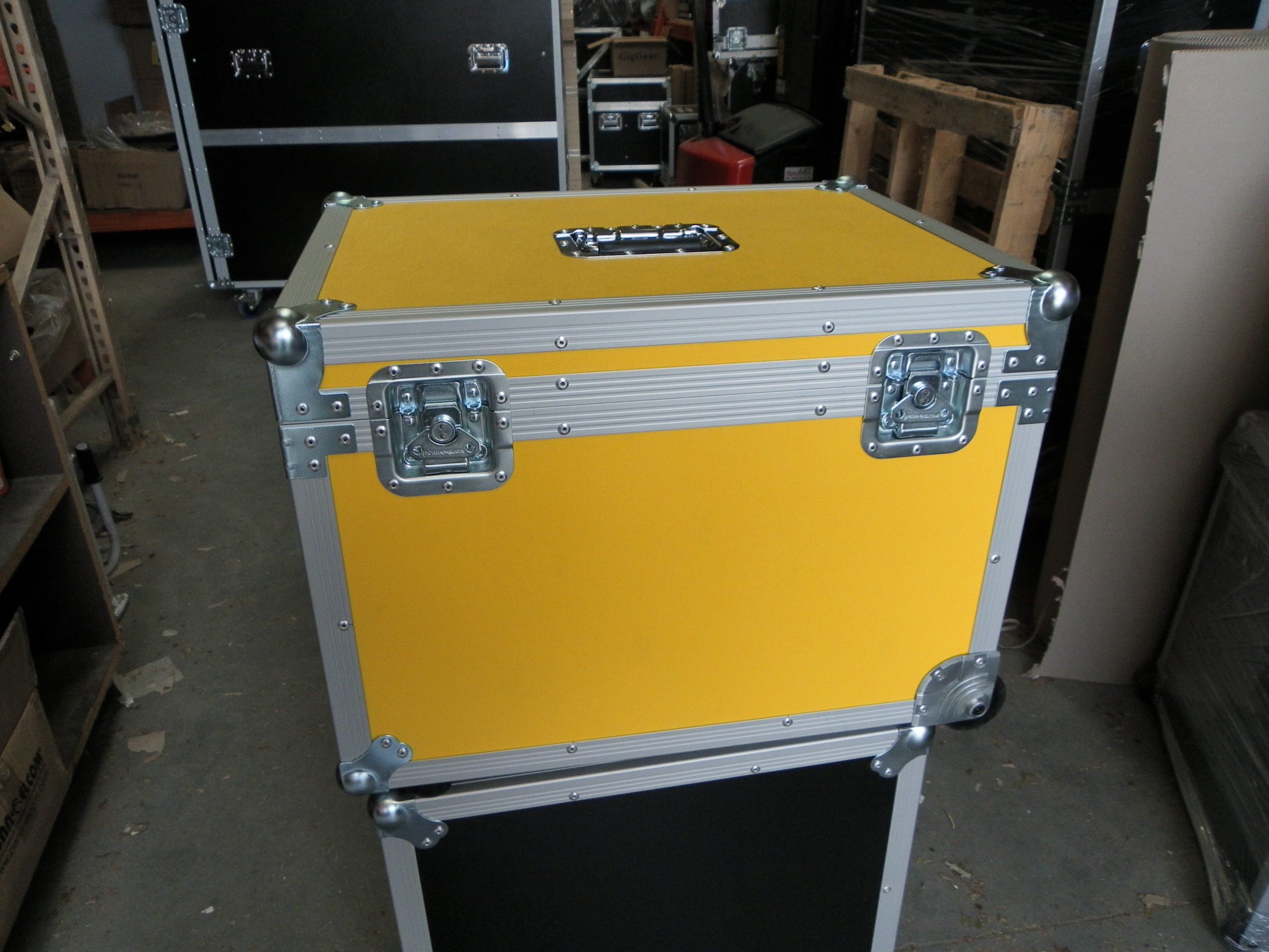 Yellow Custom Road Case Roller Packer With Hinged Lid (view 6 of 6)