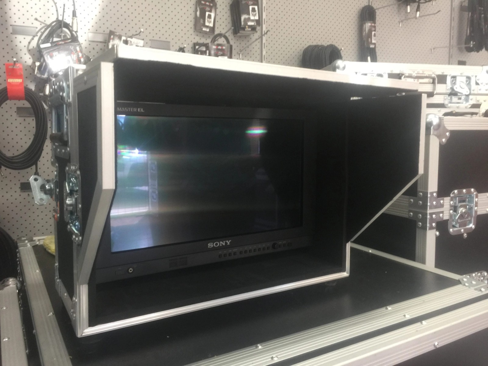 Monitor Case with Collapsible Shade Hood