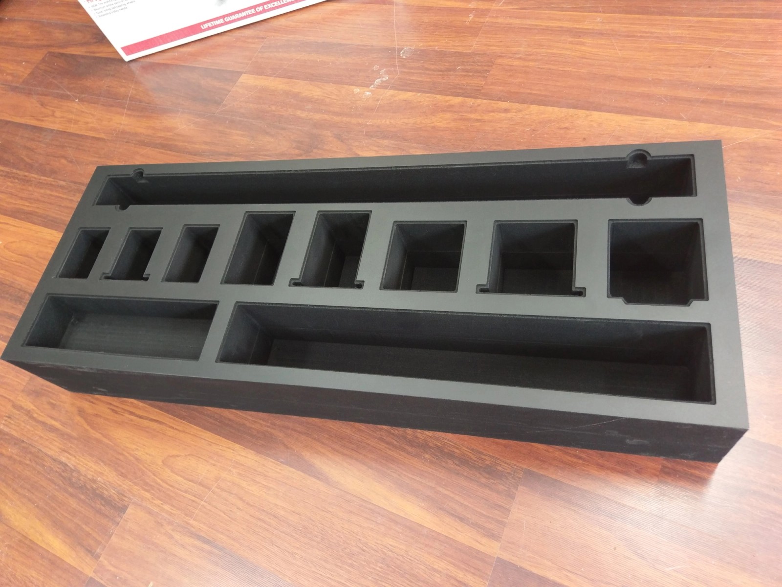 Long Custom Foam Insert With Polypropylene Topper