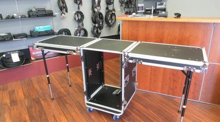 Custom Rack Road Case With Tressle Legs That Fold Out To Make Flat Surface