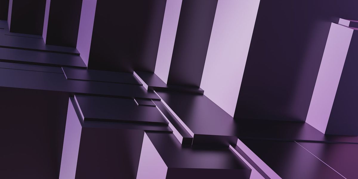 Abstract purple network nodes representing persistent memory in an AI agent stack